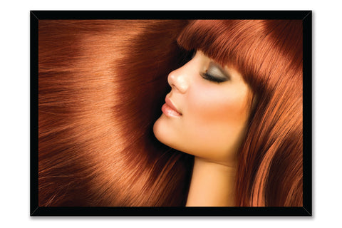 PRINTED POSTER - Beauty Salon Room Wall Decor Print Unframed - Red Hair