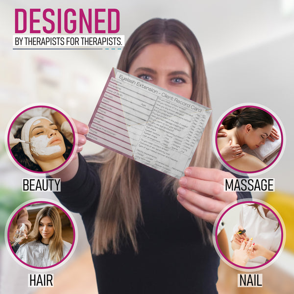 Eyelash Extension Client Card / Treatment Consultation Card / Salon Essentials Consent Form / Marble