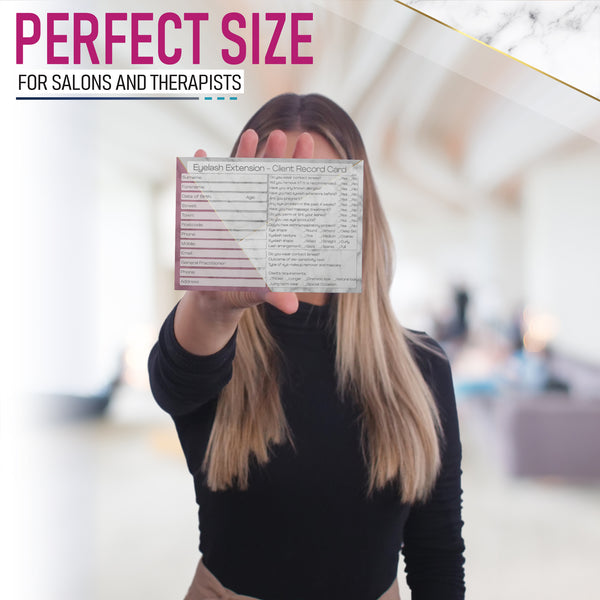 Eyelash Extension Client Card / Treatment Consultation Card / Salon Essentials Consent Form / Marble