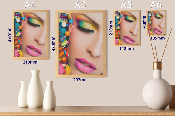 PRINTED POSTER - Beauty Salon Room Wall Decor Print Unframed - Colour Eye