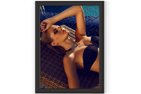 PRINTED POSTER - Beauty Salon Room Wall Decor Print Unframed - Sunbed