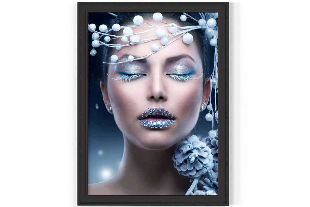 PRINTED POSTER - Beauty Salon Room Wall Decor Print Unframed - Winter Face