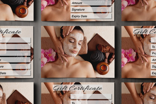 Gift Voucher Card for Beauty Salons, Facial, Spa, Massage