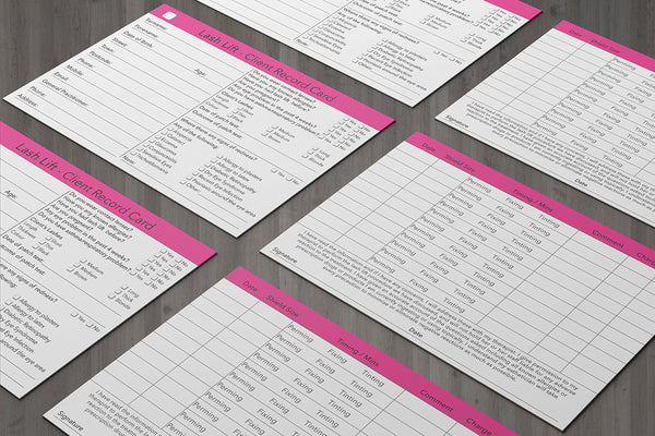 Lash Lift Client Card / Treatment Consultation Card