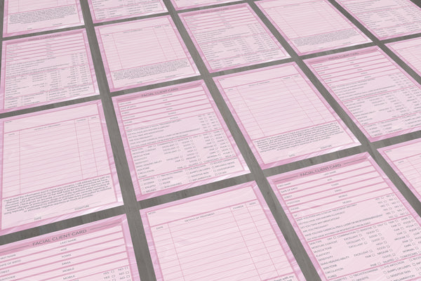 Facial Treatment Client Card / Treatment Consultation Card / Portrait Design