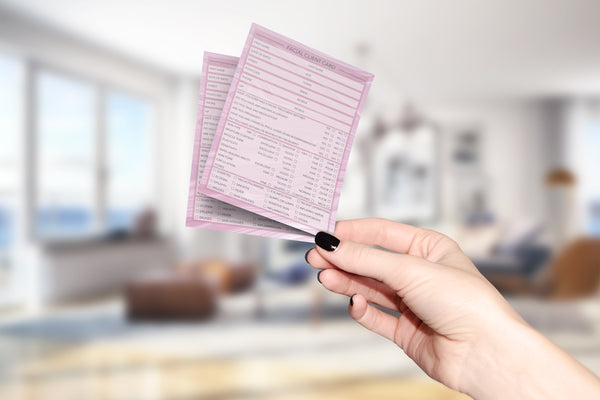 Facial Treatment Client Card / Treatment Consultation Card / Portrait Design