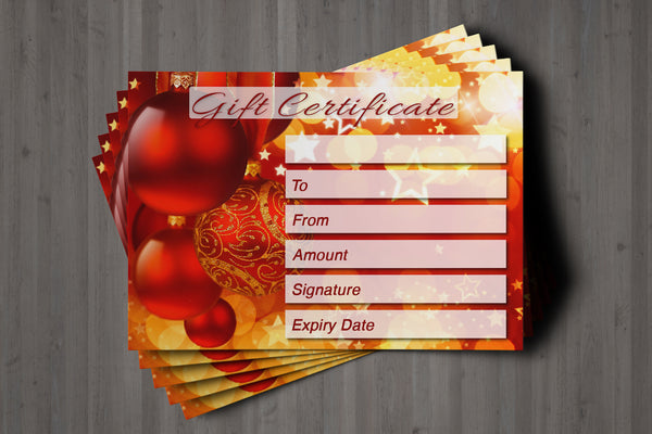 Christmas Gift Voucher Card for Hairdressers / Beauty Salons, Nail Treatment, Spa, Massage