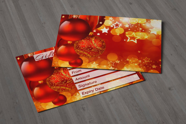 Christmas Gift Voucher Card for Hairdressers / Beauty Salons, Nail Treatment, Spa, Massage