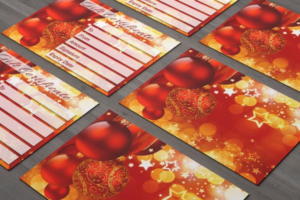 Christmas Gift Voucher Card for Hairdressers / Beauty Salons, Nail Treatment, Spa, Massage
