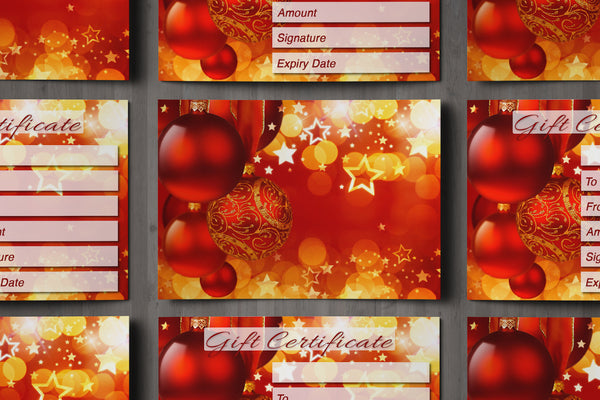 Christmas Gift Voucher Card for Hairdressers / Beauty Salons, Nail Treatment, Spa, Massage