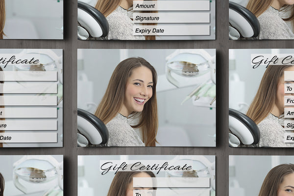 Gift Voucher Card for Dentists / Tooth Whitenings, Orthodontics, Dental Treatments