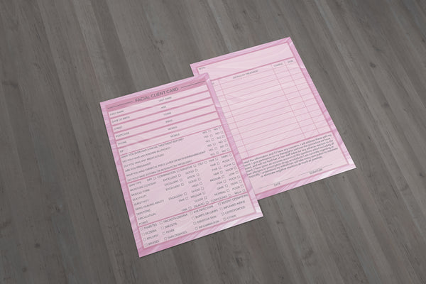 Facial Treatment Client Card / Treatment Consultation Card / Portrait Design