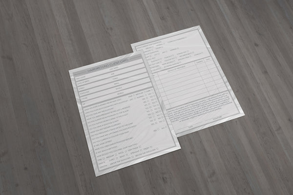 Hairdressing Client Card / Treatment Consultation Card / Portrait Design