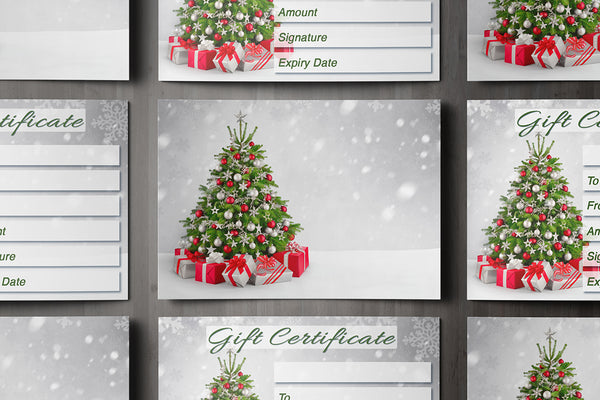 Christmas Gift Voucher Card for Massage / Beauty Salons, Hairdressers, Therapists