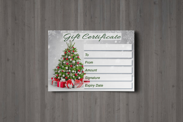 Christmas Gift Voucher Card for Massage / Beauty Salons, Hairdressers, Therapists
