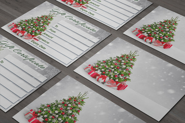 Christmas Gift Voucher Card for Massage / Beauty Salons, Hairdressers, Therapists