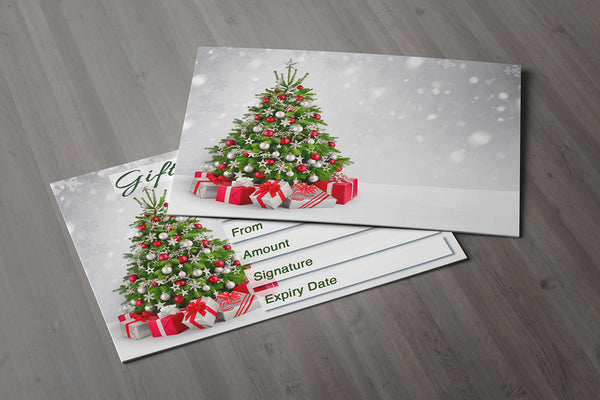 Christmas Gift Voucher Card for Massage / Beauty Salons, Hairdressers, Therapists