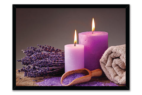 PRINTED POSTER - Beauty Salon Room Wall Decor Print Unframed - Purple Candle