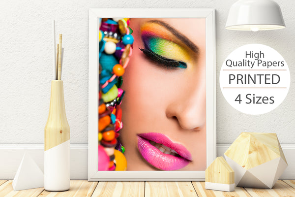 PRINTED POSTER - Beauty Salon Room Wall Decor Print Unframed - Colour Eye