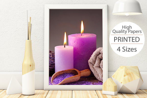 PRINTED POSTER - Beauty Salon Room Wall Decor Print Unframed - Purple Spa
