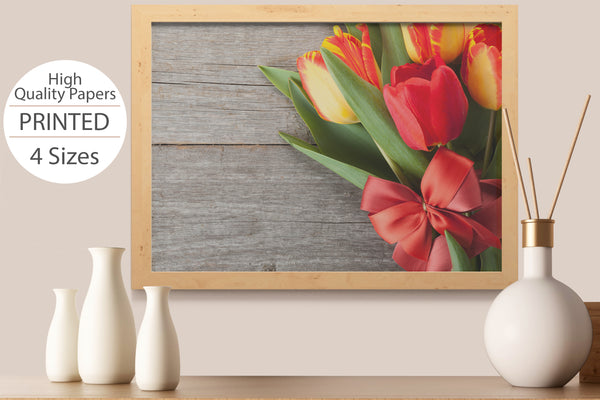PRINTED POSTER - Beauty Salon Room Wall Decor Print Unframed - Tulips