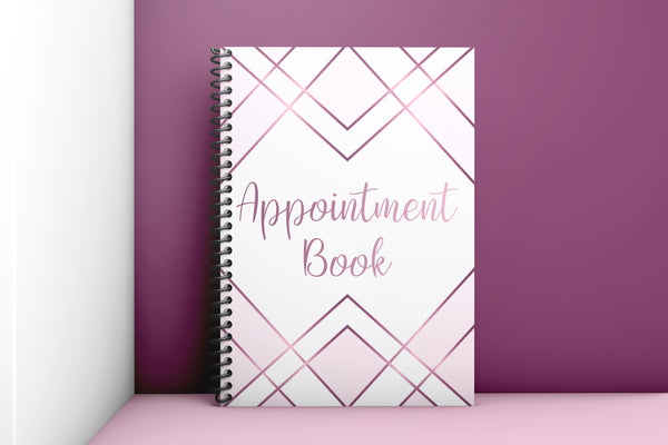 A4 Undated Appointment Book for Beauty Salons Therapists 4 Columns Income Expenses Calendar