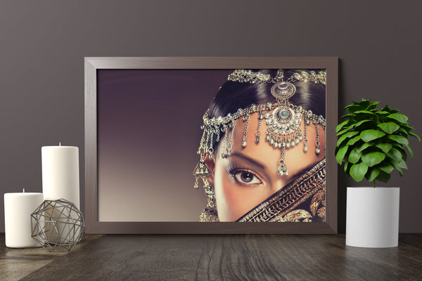 PRINTED POSTER - Beauty Salon Room Wall Decor Print Unframed - Indian Lady