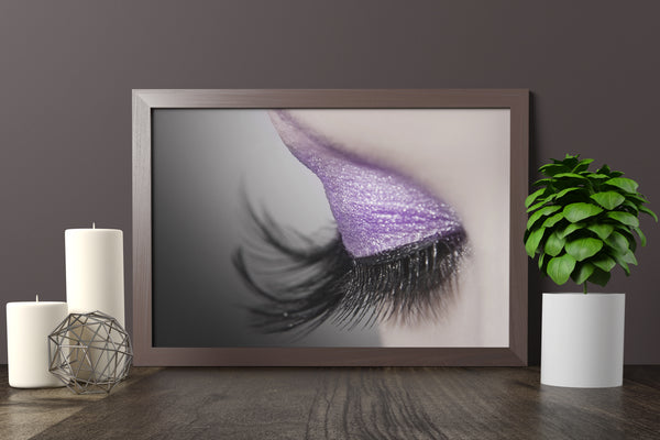 PRINTED POSTER - Beauty Salon Room Wall Decor Print Unframed - Purple Eye