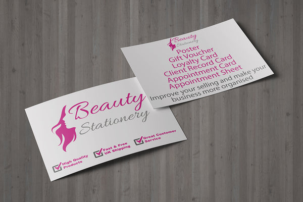 Beauty Client Card / Treatment Consultation Card / Portrait Design