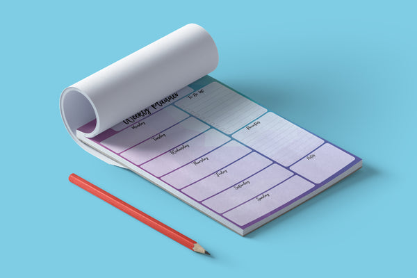 Weekly Planner Notepad A5 To Do Tear Off Memo Pad Organiser Undated