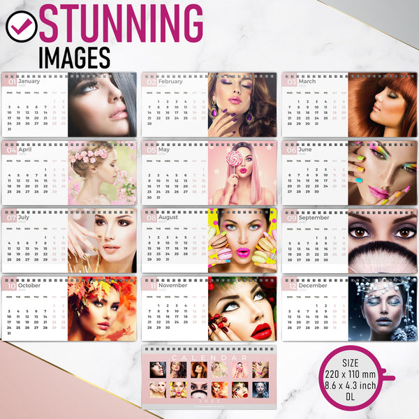 2022 Desk Calendar for Salons DL Size