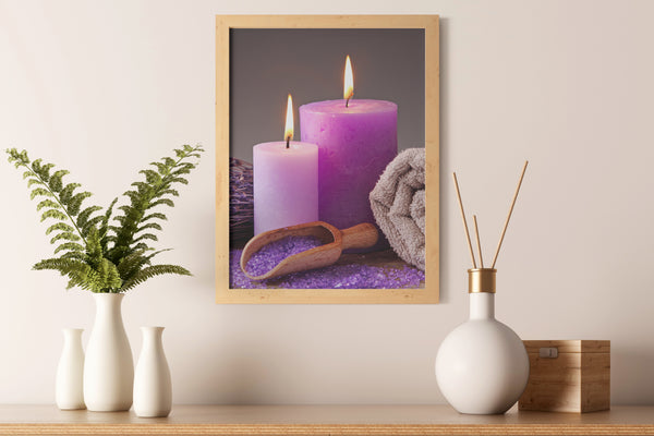 PRINTED POSTER - Beauty Salon Room Wall Decor Print Unframed - Purple Spa