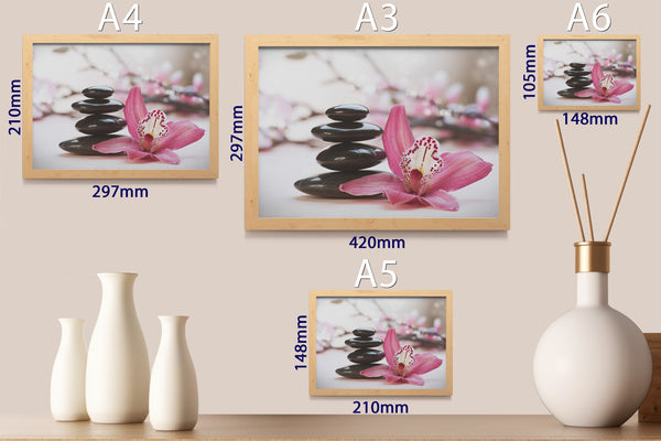 PRINTED POSTER - Beauty Salon Room Wall Decor Print Unframed - Orchid