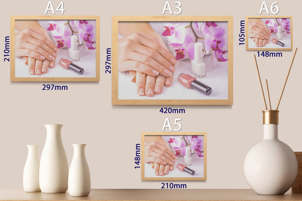 PRINTED POSTER - Beauty Salon Room Wall Decor Print Unframed - Manicure