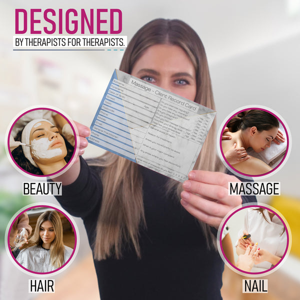 Massage Client Card / Treatment Consultation Card / Salon Essentials Consent Form / Marble