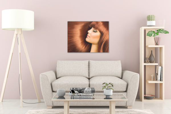 PRINTED POSTER - Beauty Salon Room Wall Decor Print Unframed - Red Hair