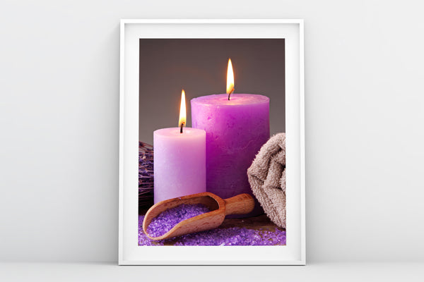 PRINTED POSTER - Beauty Salon Room Wall Decor Print Unframed - Purple Spa