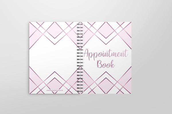 A4 Undated Appointment Book for Beauty Salons Therapists 4 Columns Income Expenses Calendar