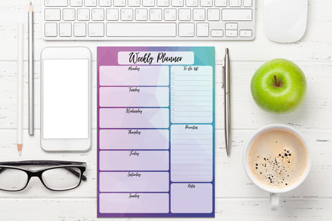 Weekly Planner Notepad A5 To Do Tear Off Memo Pad Organiser Undated