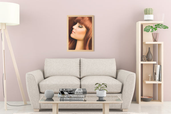 PRINTED POSTER - Beauty Salon Room Wall Decor Print Unframed - Red Hair