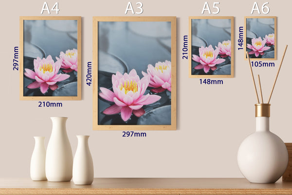 PRINTED POSTER - Beauty Salon Room Wall Decor Print Unframed - Waterlilly