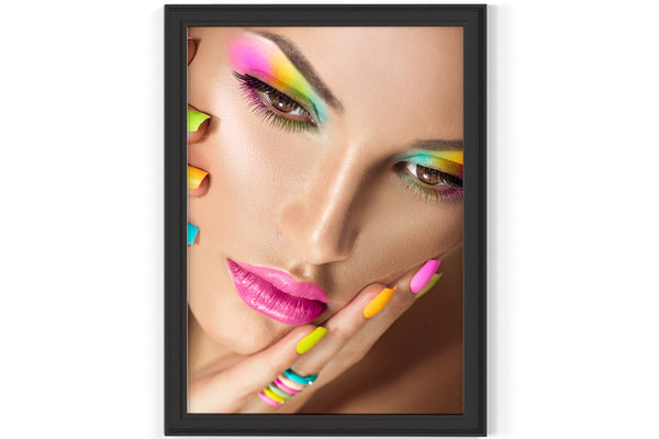 PRINTED POSTER - Beauty Salon Room Wall Decor Print Unframed - Colour Face