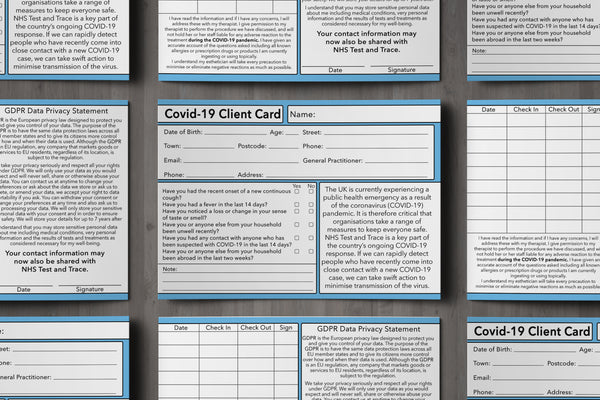 COVID-19 NHS Client Card Premium Paper - GDPR Compliant