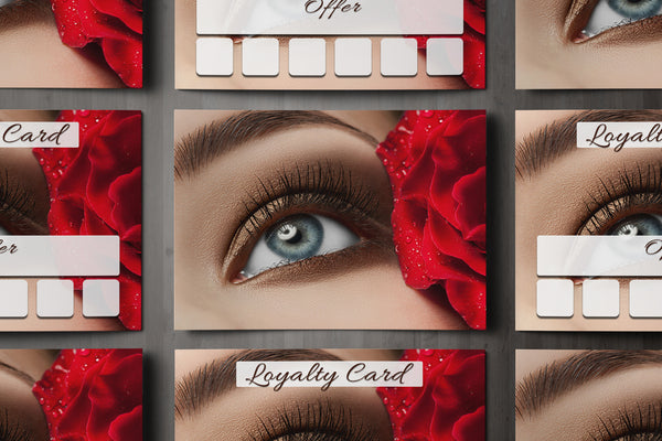 Mini Loyalty Card for Beauty Salons, Eyelash Extension, Lash Lift - A8 size