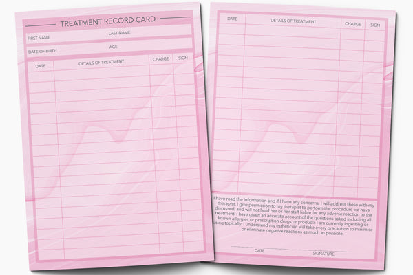 Treatment Record Client Card / Treatment Consultation Card / Portrait Design