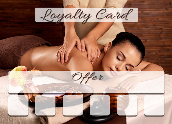 Mini Loyalty Card for Beauty Salons, Massage Salons, Therapists - A8 size
