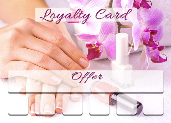 Mini Loyalty Card for Beauty Salons, Nail technicians - A8 size