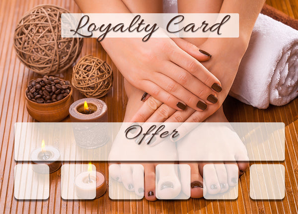 Mini Loyalty Card for Beauty Salons, Nail technicians - A8 size