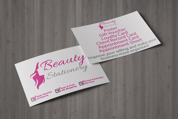 Gift Voucher Card for Massage/Beauty Salons, Hairdressers, Therapists