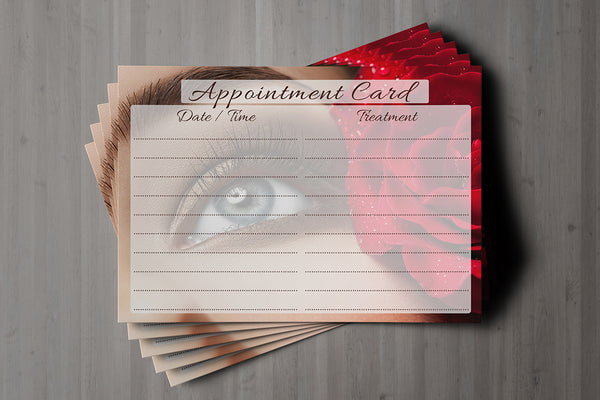 Appointment Card for Beauty Salons, Lash Lift, Eyelash Extension